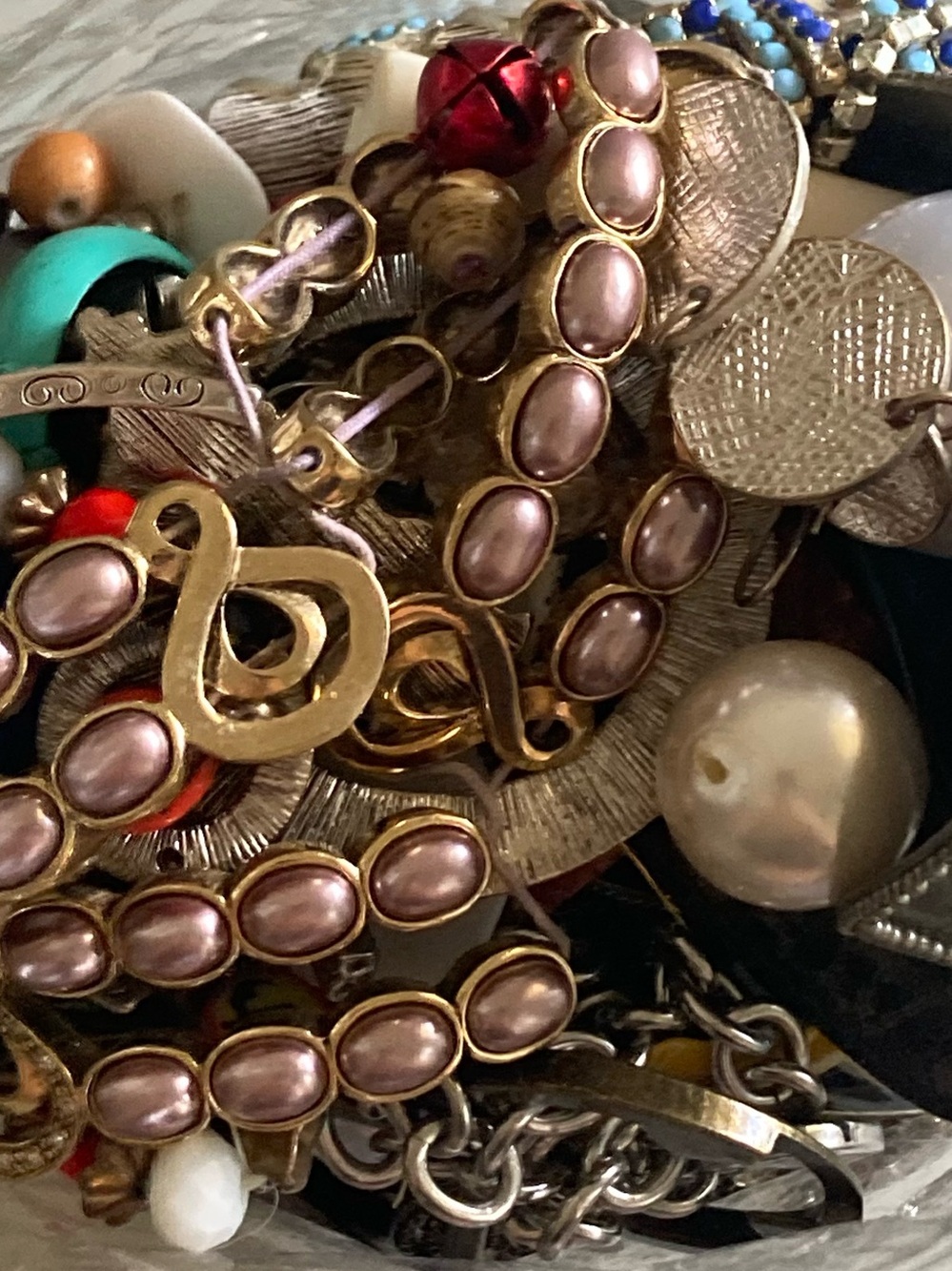 Mystery 3 lb + Fun crafters jewelry accessories parts Lot Vintage Modern